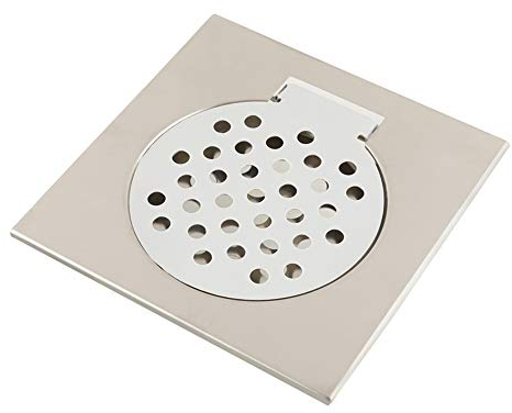 Tissting Scarico doccia a pavimento, filtro rimovibile in acciaio inossidabile 15x15 cm, valvola di non ritorno acqua, per cucina, bagno, lavanderia