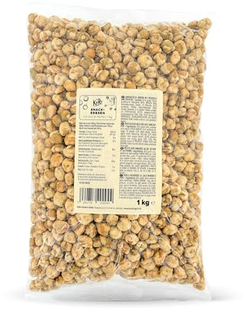 KoRo - Snack Erbsen Salz & Pfeffer 1 kg - Veganer Knabberspaß - Angenehm würzig - Ideal für Deinen Couchabend