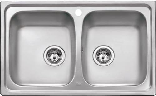Teka Fregadero Cocina 2 Senos monomando Acero Inoxidable 79 x 50 x 16 cm para mueble 80cm