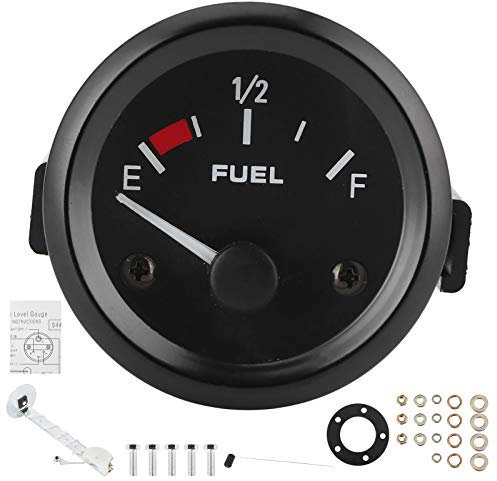 Pantalla de Indicador de Nivel de Combustible de 2 Pulgadas, Luz Blanca con Sensor de Flotador Universal para Vehículos de Gasolina de 12V para Medir el Nivel de Combustible del Coche
