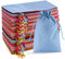 SXUUXB 20 Stück 17x23 cm Jutesäckchen Zugbeutel Baumwolle Leinenbeutel mit Kordelzug, Mehrweg Aufbewahrungstasche Schmuckbeutel Geschenksäckchen für Hochzeit, Party und Adventskalender (Multi Farbe)