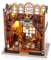 Cuteefun Book Nook DIY, 3D Bois Puzzle Livre Queue, Book Nook Etagère Insert, Kit Maison de Poupée DIY, Chambre Décor Adult Model Kit Anniversaire Noël (la Bibliothèque Magique)