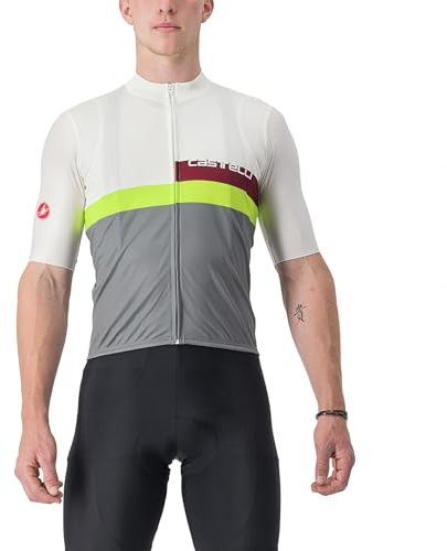 CASTELLI Maillot Blocco – Maillot de Ciclismo para Hombre, Transpirable y Ligero, Verano