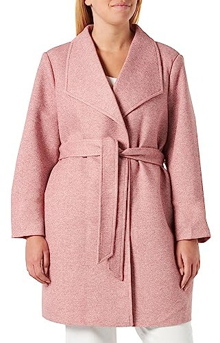 VERO MODA CURVE Damen VMVERODONAVIVIAN Coat GA Curve Mantel, Nostalgia Rose/Detail:Melange, 48