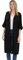 Malito - Damen Kimono - Cardigan für den Sommer - Tunika Poncho Blazer für den Alltag - Strand Party Bikini Cover Up Basic 2342 (Größe: 34-42 schwarz)