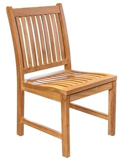 LC Garden Teak Gartenstuhl, Armlehnstuhl aus massivem Teakholz, geölt, Gartenstuhl mit mittelhoher Rückenlehne, echtholz Outdoorstuhl im klassischen Design (Oxford Gartenstuhl, 1er Set)