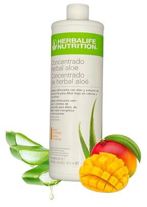 HerbalifeNutrition Concentrado Herbal Aloe - Bebida de Aloe Vera Puro 40% para Beber - Hidratante y Refrescante para Tu Rutina Diaria (Mango)