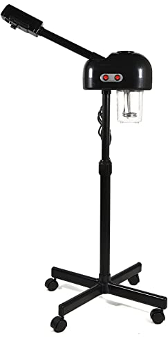800 W 220V vaporizador facial combi máquina de belleza para salón de belleza lupa salón de belleza salón spa dispositivo de vapor negro caliente frío caliente spray