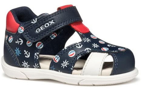 Geox B SANDAL ZAPITO BOY, Sandale Bébé - Jeunes, Navy/Red,