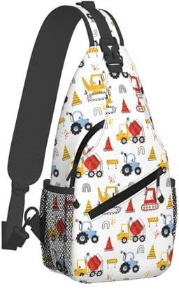 Sling Bag Herren Und Damen Bau-Lkw Handytasche Lustige Tasche Rucksack Jungen Dreieck Pack, Für Sport, Laufen, Outdoor-Aktivitäten