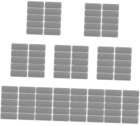 HOODANCOS 9 Sets Blanko-schilder Für Die Wandmontage Typenschild- Gravurplatte Aus Veredeltem Edelstahl 10 Stück * 9