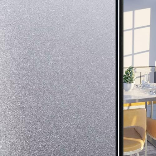 Lámina para Cristales 152 x 200 cm Opaco Esmerilada Decorativa Película Decorativa Opaca para Ventanas Lámina de Protección Solar UV para Privacidad del Bano, Mate Puro