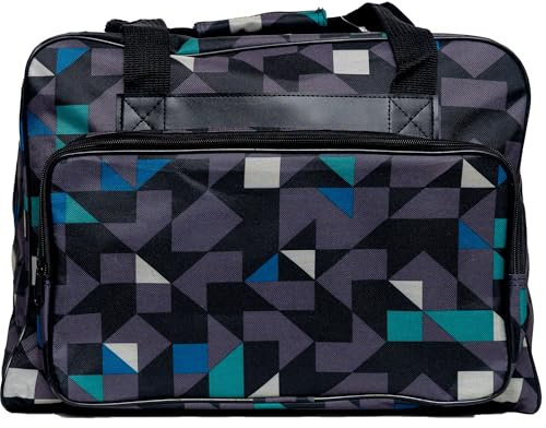 Janome 002TOTEGEOGRY Geometric Gray Sewing Machine Tote Tragetasche für Nähmaschinen, Polyester, Geometrisches Grau