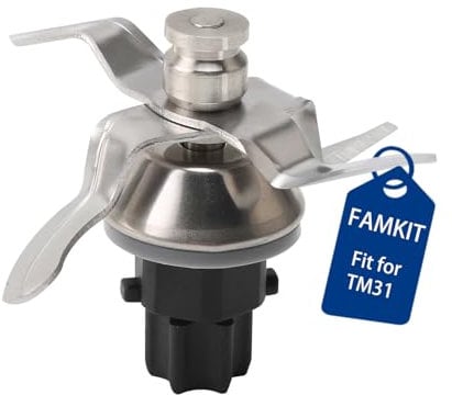 Lame de rechange pour Thermomix TM31,Lame de mixeur en acier inoxydable,pour Thermomix TM31 Set de Couteaux,Couteau Tm31 Remplacement,Lame à 4 Lames,Un Meulage Uniforme