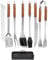 Grillbesteck Set, 12-teilige Edelstahl Grillzubehör Set mit Aufbewahrungskoffer, Langlebige BBQ-Tools für das Grillen im Freien, Camping, Professionelle Grillbesteck für Männer Frauen