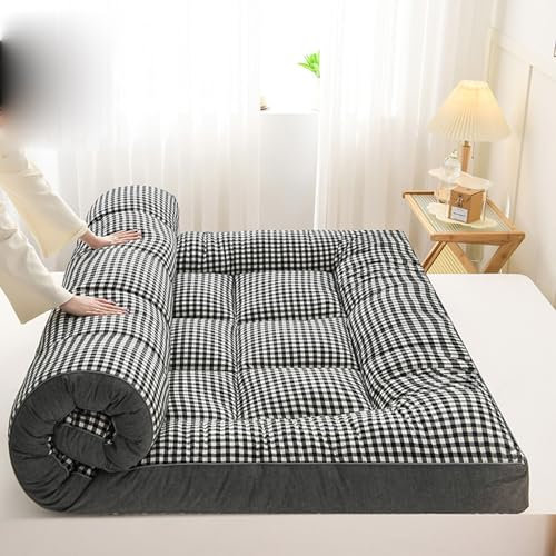 Rollbare Futonmatratze 120x200 Faltbare Bodenmatratze Matratze für Camping Braun B9