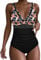 Gifts for Women Summer Beach Surfing Tankini Sets Womens Sexy V Neck Padded Push Up Swimwear Tummy Control Swimming Costume One Piece Swimsuit Sport Modest Swimsuits