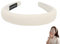 3CM Breiter Haarreif für Damen, Klassisches Weiß Haarband, Vielseitiges Stirnband aus Strapazierfähigem Material, Elegantes Accessoire für Jeden Anlass, Bequem und Leicht