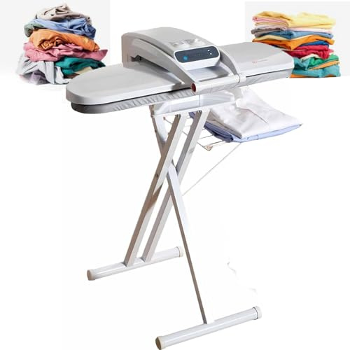 Intelligent Steam Press With Stand,1800w Digital Steam Press With Multiple Fabric Settings Steam Iron Press With Touch Screen Temperature Ranges 60°C To 200°C,4minutes Fast Heating 80cm