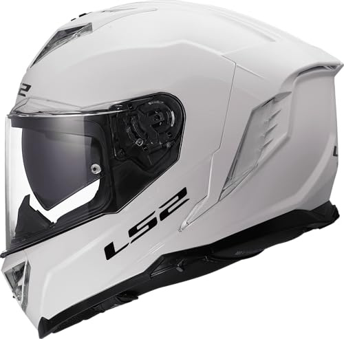 LS2, Integraler Motorradhelm STORM III SOLID Gloss White, XS