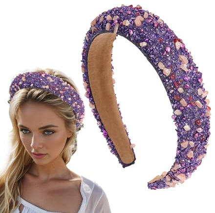 Strass -Kopf -Wrap - glitzernder breites Band, Kristallperlen -Haarzubehör, glänzendes Festival Kopfstück für Frauen | Fotoshooting -Festzelt Geburtstagsfeier Abend Gala -Outfit