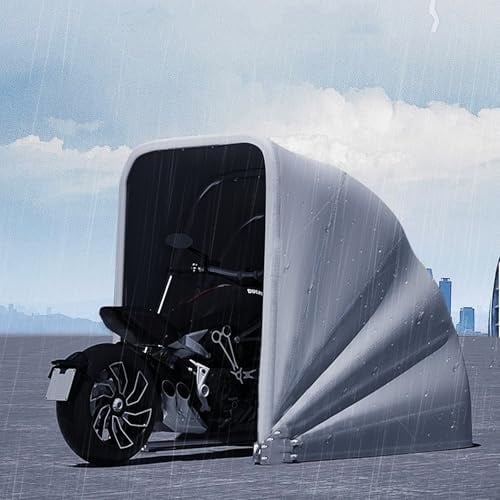 Hydraulischer Motorrad-Carport, robuster Metall-Klappbaldachin, Garage, Outdoor, einziehbarer Motorrad-Unterstand, halbautomatisches kältebeständiges Design