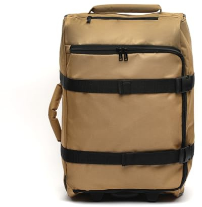 MISAKO Maleta de Tela Pequeña de Viaje Caci Beige Unisex - Equipaje Blando semirrígido de 55x20x35cm de