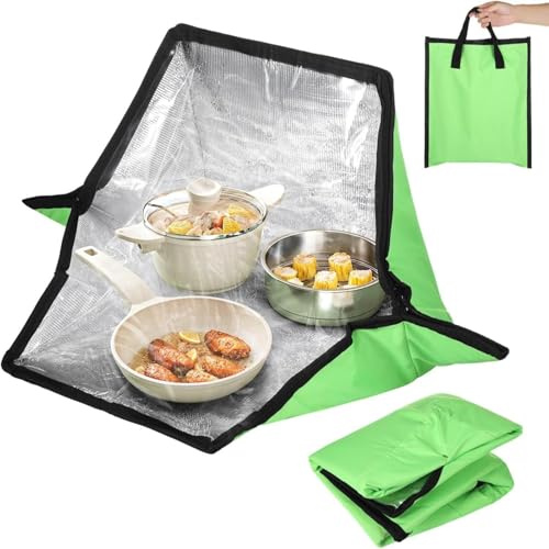 Four Solaire Pliable - Portable Cuiseur Solaire Extérieur Sans Électricité | Résistant À La Chaleur Avec Doublure D'aluminium, 110°C Haute Température Pour Camping, Randonnée Et Vie En Camping-Car