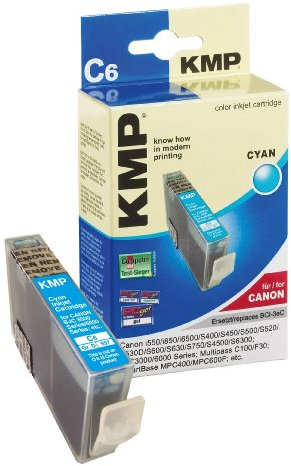 KMP Tintenkartusche für Canon BJC3000/6000Series, C6, cyan