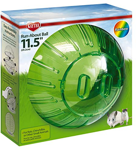 Kaytee, Run About Ball, Übungsball und Spielzeug für Ratten, Chinchillas und andere Kleintiere, 29,2cm Durchmesser, Farbe kann variieren