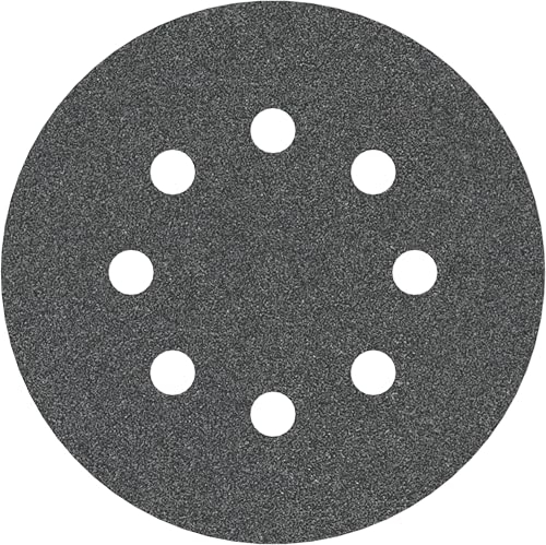 Bosch Accessories Disque Abrasif F355 pour Ponceuses Orbitales, 120 Grain, 125mm, Lot de 5 Noir