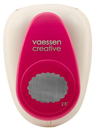 Vaessen Creative 21434-005 Stanzer Jumbo+ ovale Muschel | 6,3 cm, Metal, Plastic, purple, 4.7 x 6.3 cm