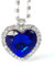 DP Design® Collier pour femme avec pendentif Titanic Cœur de l'océan avec cristaux et strass