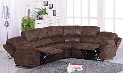 Microfaser Eckcouch Schlafsofa Relaxsofa Ecksofa Fernsehsessel C5129-R-VF03