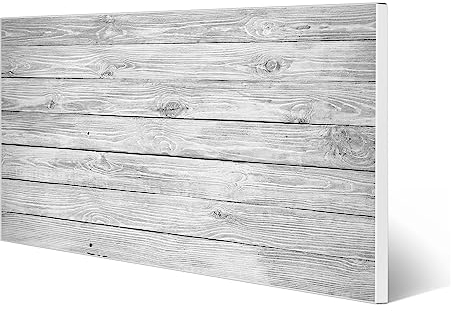 banjado Magnettafel weiß 78 x 37cm / Magnetwand Metall/Magnetpinnwand als Memoboard/Pinnwand Magnettafel Küche, Büro, Kinderzimmer inkl. 4 Magnete & Montageset - Motiv Weiß Gebeizt
