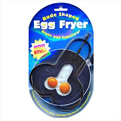 Libido Rude Shaped Egg Fryer - Plastic, Stainless Steel Blade - Novelty Kitchen Appliance - Food Slicer