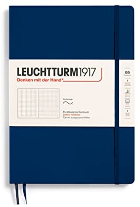 LEUCHTTURM1917 349301 Notizbuch Softcover Composition (B5), dotted, Marine