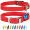 CollarDirect Leder Katzenhalsband mit Sicherheitsverschluss und Glocke 21,5 cm Rot