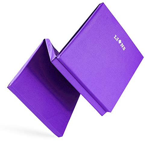 FAIRWAY UK Yoga Tri Folding Gymnastics Exercise Mat Fitness Leather Pilates Physio Crash Water Proof Gym Workout Camping Non Slip 5cm Thick Foam Mats (Purple)
