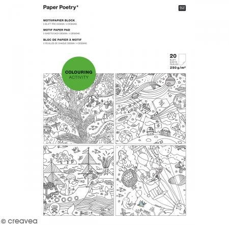 Motivpapierblock, Colouring Activity