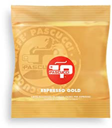 Caffè Pascucci | Caffè In Cialde Salva Aroma Miscela Golden Sack Arabica Tostatura Chiara Cialde Caffè Carta Compostabili E Compatibili Su Ogni Macchinetta Per Cialde Confezione 100 Pezzi