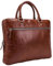 Leonhard Heyden Cambridge Zipped Briefcase 1 Compartment S Cognac