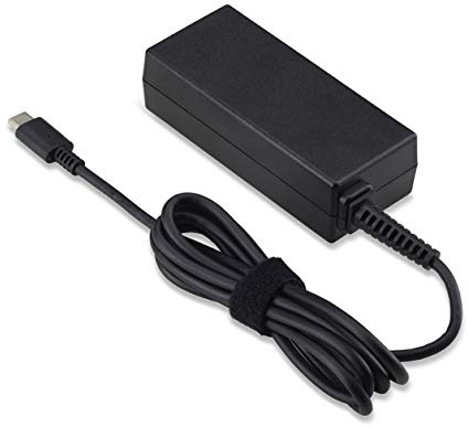 Acer 45W Type C Adapter (für alle 45W Notebooks und 2-in-1s mit USB Type-C Anschluss, 45W, schnelles Laden, EU Netzkabel) schwarz