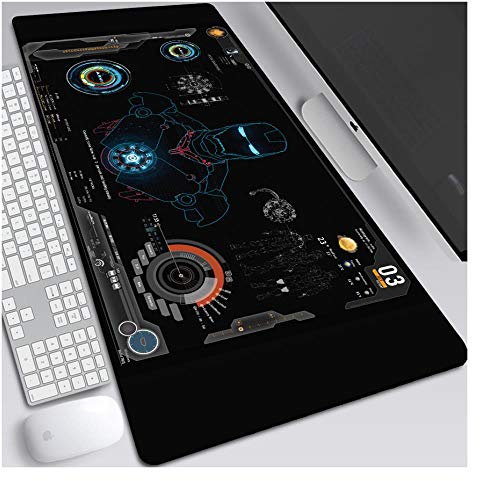 IGIRC Mouse Mat Boy's gift Iron Man 900X400mm Mouse Pad,Perfect precision and speed Gaming Mouse Mat with 3mm-Thick Base,for notebooks, PC, T