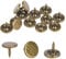 100pcs chiodo da tappezzeria, grande testa piatta chiodo da tappezzeria in bronzo ciano chiodi da tappezzeria antichi chiodi metallici chiodi decorativi perni(9 x 8mm)