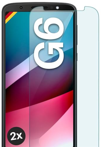 moex Schutzfolie für Motorola Moto G6 Glas 9H Härte, gehärtetes Schutzglas, Panzer Schutz Glas Displayschutz Folie, kompatibel mit jeder Handy Hülle, ShockProtect 2 Stück