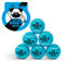 The Little Dog's Bälle, Hunde-Tennisbälle, klein, blau, 6 Stück