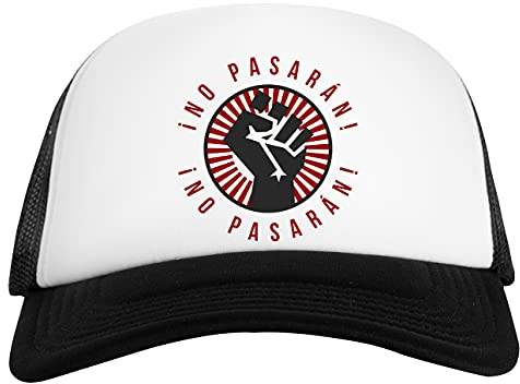 No Pasaran Fist Weiß Schwarz Unisex Baseball Cap White Black Unisex