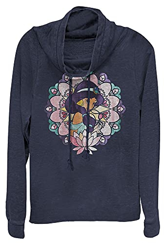 Disney Jasmin en Verre T-Shirt, Bleu Marine, XL Femme