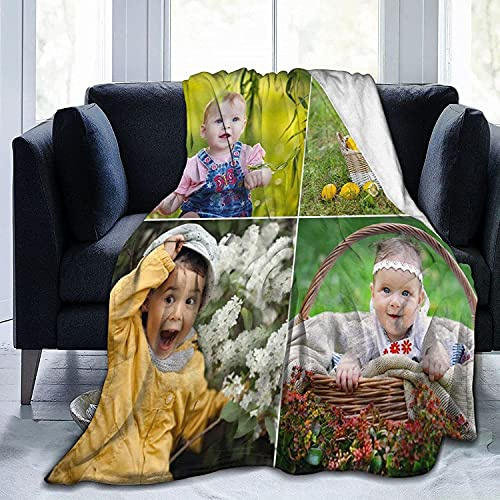 Personalisierte Decke 130*150 CM Fotodecke mit Eigenem Foto und Text | Personalisierte Geschenke Für Geburtstage, Jubiläen Geschenk Für Vater, Mutter, Kinder, Hunde, Freunde Oder Liebhaber